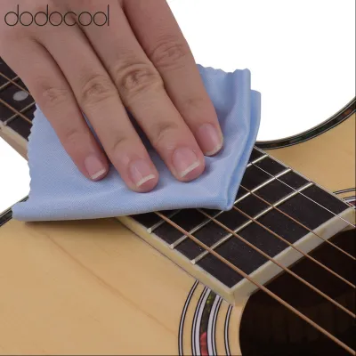 Dodocool 1pcs Microfiber Musical Instrument Cleaning Cloth Cleaner for Guitar Violin Ukulele Clarinet Trumpet Saxophone Cleaning(Random Colors Delivery)