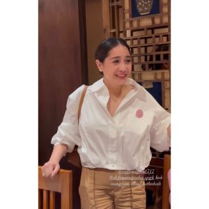 NAGITA TOP / KEMEJA NAGITA FASHION STYLE KATUN POPLIN PREMIUM / ATASAN PUTIH KEMEJA VIRAL TRENDY TERBARU 1120