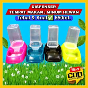 GPSS- Dispenser 650mL Tempat Makan Minum Hewan Kucing Anjing Kelinci Hamster Anti Slip Pet Feeder Otomatis Tempat Makan Kucing Anjing Anti Semut