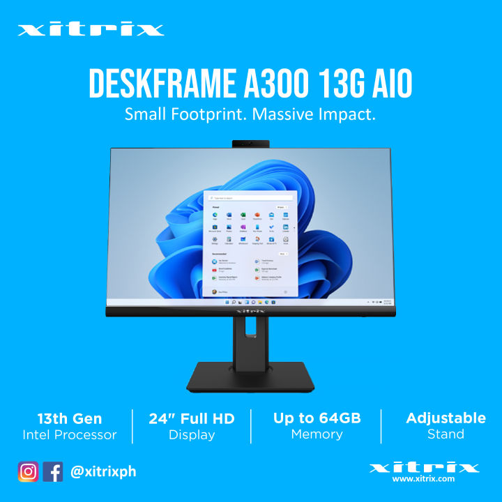 Xitrix DeskFrame A-300-13G 24inch All In One Computer (13th Gen Core i3 ...