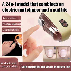 Two-in-one Electric Nail Clipper And Nail Grinder For Home Use Suitable For Babies And The Elderly With Anti-pinch Nail Care And Manicure Function