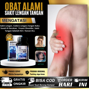 OBAT NYERI OTOT LENGAN DAN BAHU SAKIT LENGAN KESELEO LINU LENGAN ATAS NYERI LENGAN KANAN & KIRI PENGHILANG KECETIT OTOT BAHU SYARAF SARAF KEJEPIT DI TANGAN MUDAH ENCOK SAKIT PUNGGUNG HINGGA TULANG LENGAN SAKIT PUNDAK BELAKANG BIO SQUALENE