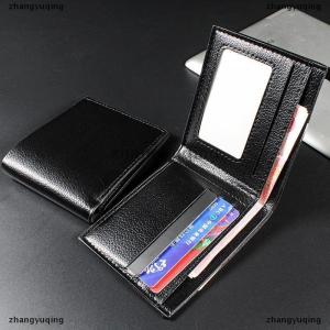 [COD] zhangyuqing Mens Wallet Leather Men Wallets Premium Product Artificial leather Wallets for Man Short Black Walet Portefeuille Homme