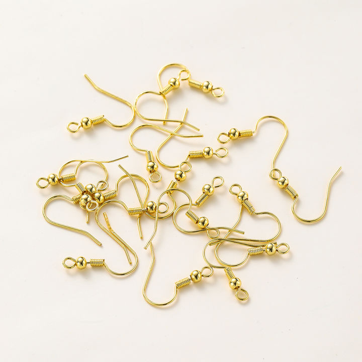 ST.kunkka 20pcs 18.5 * 18.5mm18K Gold ColorPreserving Ball Hook Ear