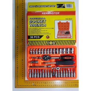 KENMASTER Kunci Sok Set 38 Pcs PREMIUM PROFESSIONAL Socket Wrench