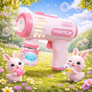 Súng Bắn Bong Bóng Mini Có Đèn LED| Bubble Gun Tự Động Phun Liên Tục| Đồ Chơi Trẻ Em Giải Trí Cho Bé