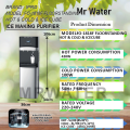 Penapis Air Ice Maker Hot & Cold Water Dispenser FO-1818 ICE MAKING PURIFIER - 4 Stages HALAL Filter. 