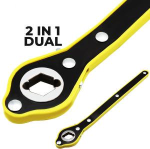Car Scissor Jack Ratchet Wrench Wheel Lug Wrench Hand Jack Wrench Labor-saving Scissor Jack Cross Wrench Repair Kereta