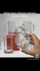 Set Gelas Bir Citinova Monaco 380ml Transparan 6 Pcs - Desain Elegan