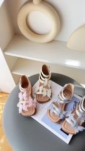 Little RD Girls Roman Sandals 2025 Summer Children Butterfly Princess Shoes Little Girls Soft Sole Fashion Sandals Beach Shoes 25061301