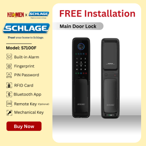 Clear Stock | 100% Authentic Schlage S7100F Smart Lock User Friendly Digital Lock RFID Card PIN Password Mechanical Key