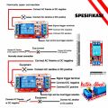 Relay Module with Optocoupler Isolation 1 Channel DC 5V / DC 12V. 