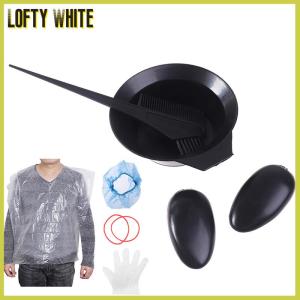 Lofty White 8Pcs Hair Color Dye Bowl Comb Brushes gloves hat Tool Kit Dye Bowl Comb Brush