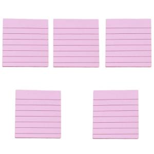 5 Pcs Lined Memos Pad Colored Stickier Note Lineated Note Paper Simple Writing Pad Lovely Note Pad Paper Pads for School