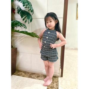 Setelan Anak Perempuan Kekinian Korean Look - Baju & Celana Pendek Outfit Anak Cewe Modern 59250