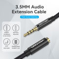 Vention Dây Nối Dài cáp 3.5mm âm thanh aux cho Máy Tính Tai Nghe Máy Nghe Nhạc MP3 MP4 dây 3.5 đầu đực thành đầu cái.