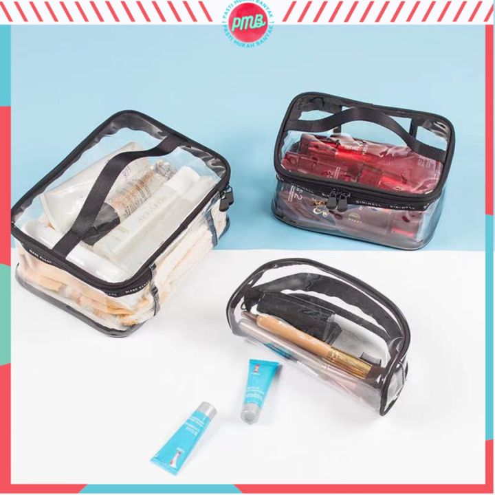 Tas Kosmetik Transparant Pouch Travel Make Up Bag Organizer Kotak