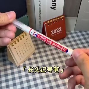 10Pcs Quick Drying Marker Long Head 0.7mm Waterproof For Woodworking Carpentry
