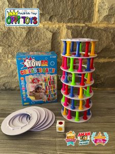 Mainan Tower Collapse Game - Mainan Boarangan Pilar - Mainan Motorik Anak Istana Pillar - Game Susun Pilar Keseimbangan