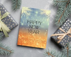 (ISI 25 PCS) Kartu Ucapan Selamat Tahun Baru Happy New Years Cards