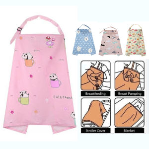 ผ้าคลุมให้นม Breathable Baby Feeding Nursing ผ้าฝ้าย100% นิ่ม ระลายอากาศได้ดี ไม่ร้าน 100% Cotton ครอบคลุม MY09