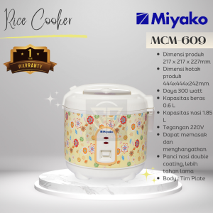 Rice Cooker Miyako MCM-609 + Free Hadiah