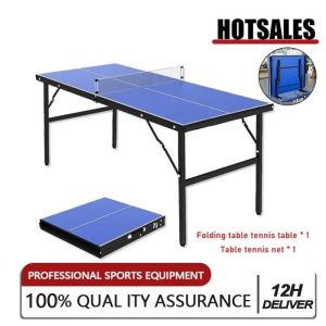 Standard Table Tennis Table Rainproof and Sunproof with Wheels Collapsible Ping-Pong Table