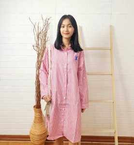NCL 2268 Bird Tunik Grosir 88 katun import adem motif bordir Dress Polo Wanita Terbaru