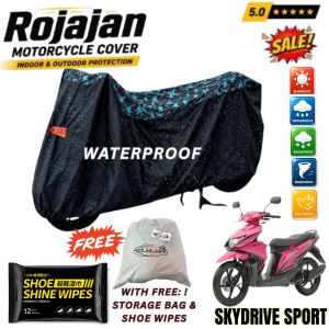 Skydrive Sport Camouflage Rojajan Motorcycle Cover Waterproof Sunproof Indoor Outdoor with Bag +Shoe Wipes & Sticker
