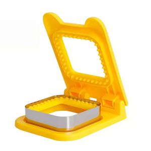 Sandwich Cutter and Sealer Flip Sandwich Cutting Tool for Kids Lunch Stainless Steel Blade Square Sandwich Bread Toast Mold