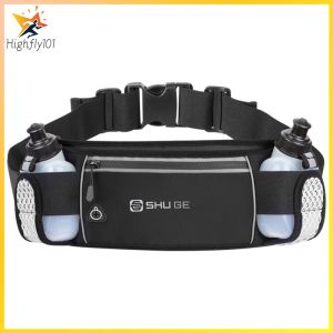 Adjustable Fitness Running Belt with Bottles for Men Women Outdoor Jogging and Walking Gear
