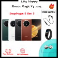 【Google Play】2024 New Honor Magic V3 Mobile Phone/Honor Snapdragon 8 Gen 3 CPU Phone/7.92 inches Foldable 120Hz OLED Screen Smartphone/5150 mAh/66W Fast Charging/Dual SIM Honor Foldable Phone/荣耀Magic V3折叠屏手机. 