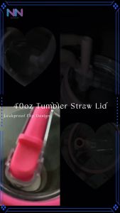 40oz Tumbler Accessories Replacement Flip Straw Lid Leakproof Cup Cover With Straw Drinking Cup Lid