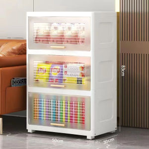 NEST Storage Cabinet Large Space Transparent Plastic Cabinet Kitchen Stackable Storage Box Cabinet Drawer
