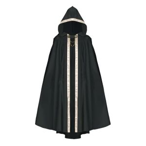 Halloween Retro Pastoral Ribbon Edge Hooded Cloak Medieval Renaissance Lace Cloak Anime Costume Carnival Party Cosplay Jacket2026
