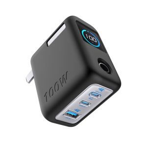 SHIRUI Shockproof Silicone Case Solid Color Dustproof Protective Cover Portable Carrying Case for Anker 100W 3-Port Charger With Screen Display Travel