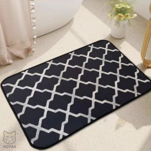 Hoyaa Crystal Velvet Door Mat Rug Printed Non-Slip Nordic Design Entrance Mats Living Room Bathroom Rugs Kitchen 40X60cm