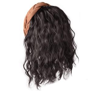 Trông tự nhiên lượn sóng hairpiece cho nhanh kiểu tóc cao hộp sọ tóc băng buộc đầu mở rộng cho phụ nữ Sợi nhiệt độ cao