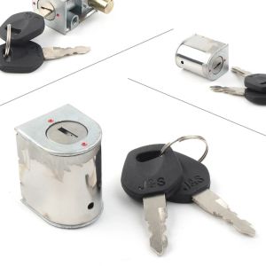 mv1 Chrome Motorcycle Steering Handle Bar Lock Kits w/ Keys for Honda C50 C65 C70 C90 CT 90 C100 C102 C200 Cub Passport 53600086007 T1H4N
