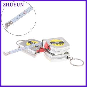 ZHUYUN 1M 3ft Retractable Stainless Steel Pocket Measuring Ruler Tape Measure Keychain