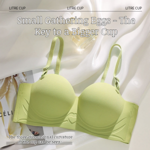 Womens soft and comfortable small breasts gathered bra