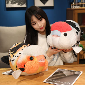JOJO CASTLE 50cm Simulation Ranchu-Goldfish Plush Toy Stuffed Toy Goldfish Big Head Doll Soft Pillow for Zoo Park Souvenir Lovely Lan Shou Animal Plushie