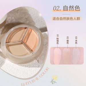NOVO Concealer Penyamar Noda Concealer Tri-color Cover Spots Dark Circles Acne Waterproof Long Lasting