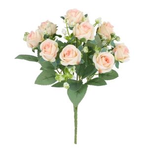 CRUSHES 10 Heads Artificial Rose Bouquet 30CM DIY Eucalyptus Fake Plants Realistic Artificial Camellia Peony Flowers Home Decor