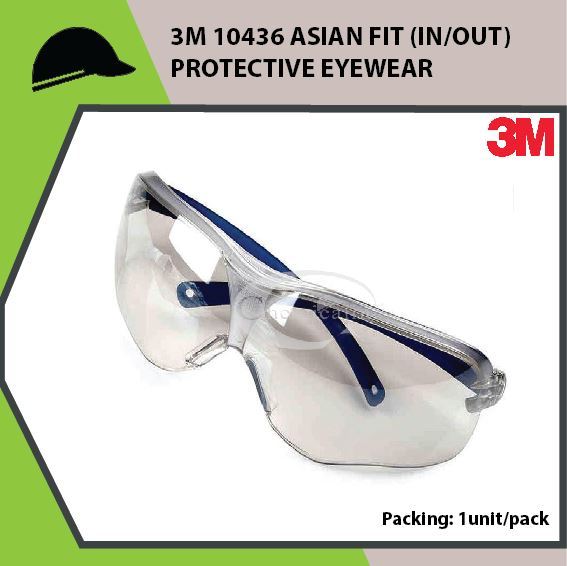 3M 10436 ASIAN FIT (IN/OUT) PROTECTIVE EYEWEAR 3M Safety Glasses