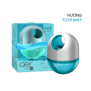 Sáp thơm ô tô nắp xoay đóng mở Godrej Aer-Twist hương tươi mát chống tràn toả hương 60 ngày 45g