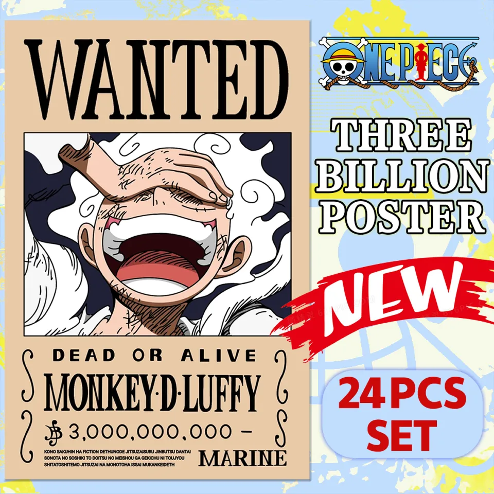 Digital One Piece Straw Hat's Wanted Posters UPDATED POST-WANO Japanese  Anime Digital Poster - Etsy