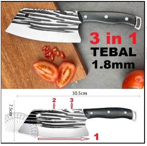 PISAU KOKI SUPER TAJAM JAPANESE SUPER KNIFE STAINLESS STEEL