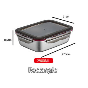 304 Stainless Steel Airtight Food Container – Large Capacity Refrigerator Fresh Storage with Leak Proof Sealing Lid Bento Lunch for Travel & Meal Prep-152c4c8b