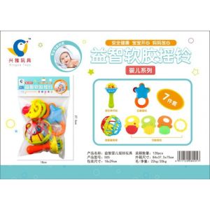 5/6/7pcs/set Baby Rattle Toys Infants Soft Teething Stick Colorful Rattles Hand Jingle Bells Toys